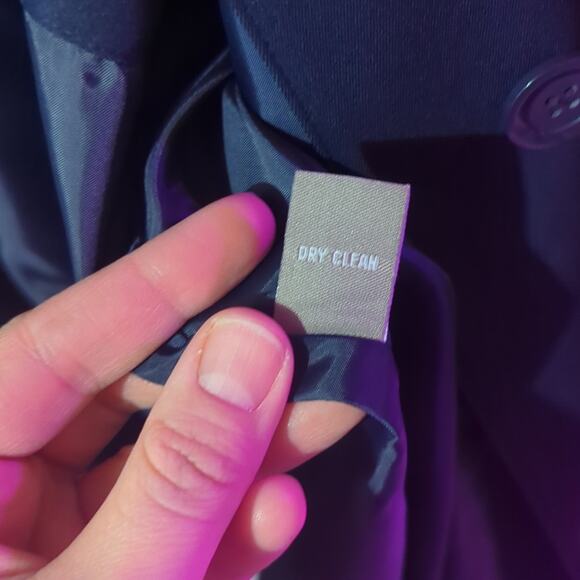 NWT Valerie Stevens Navy Blue Trench Coat 1X – Classic Style - Picture 7 of 8